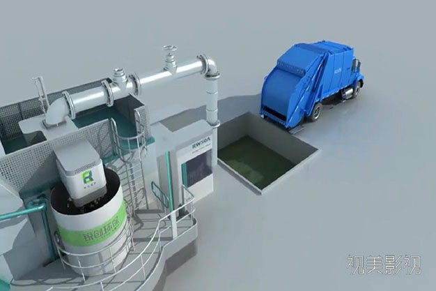 锐创环保污泥王三维动画